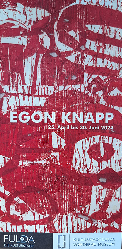 Vorderseite des Flyers zur Kunstausstellung von Egon Knapp